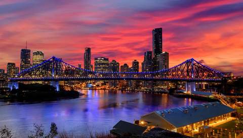 Brisbane City View Sunset